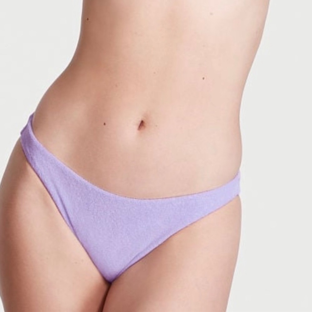 Victoria's Secret Terry Cloth underwire bikini top & bottom lavender purple - Picture 5 of 13